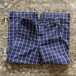 Madewell | Emmett Windowpane Plaid Crop Wide Leg Pants | sz 28